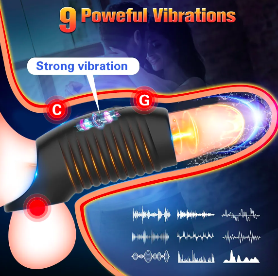 Bao Đôn Dên Dương Vật Rung Đa Tần Số Điều Khiển Qua App Chống Xuất Tinh Sớm